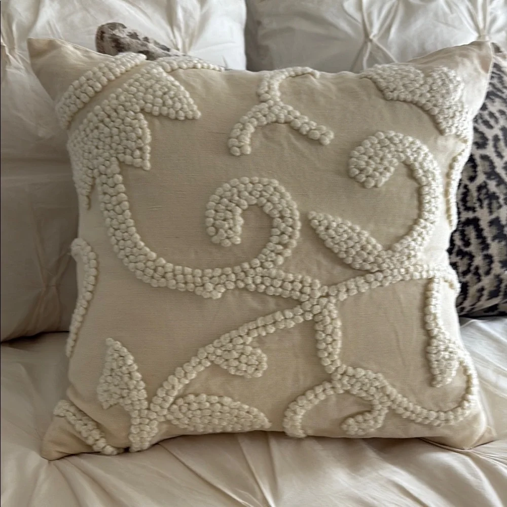 West Elm Cream Accent Pillow Cover